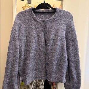 Daily Drills Blue Button-Up Sweater